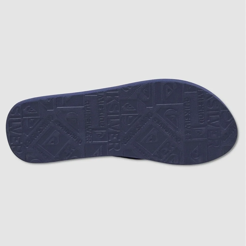Quiksilver Foundation Sandals / Flip-Flops - NWT Mens 9 Navy Blue - #49624-K9